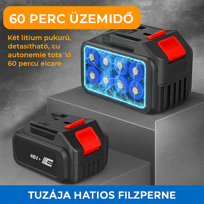 Magasnyomású vízpumpa pisztoly, 2×48 V akkumulátor